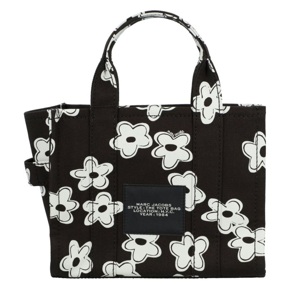 Marc Jacobs Black Handbag "The Small Tote Bag" with All-Over Floral Print and - Picture 4 of 5